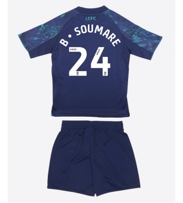 Leicester City Boubakary Soumare #24 Segunda Equipación Niños 2025-26 Manga Corta (+ Pantalones cortos)